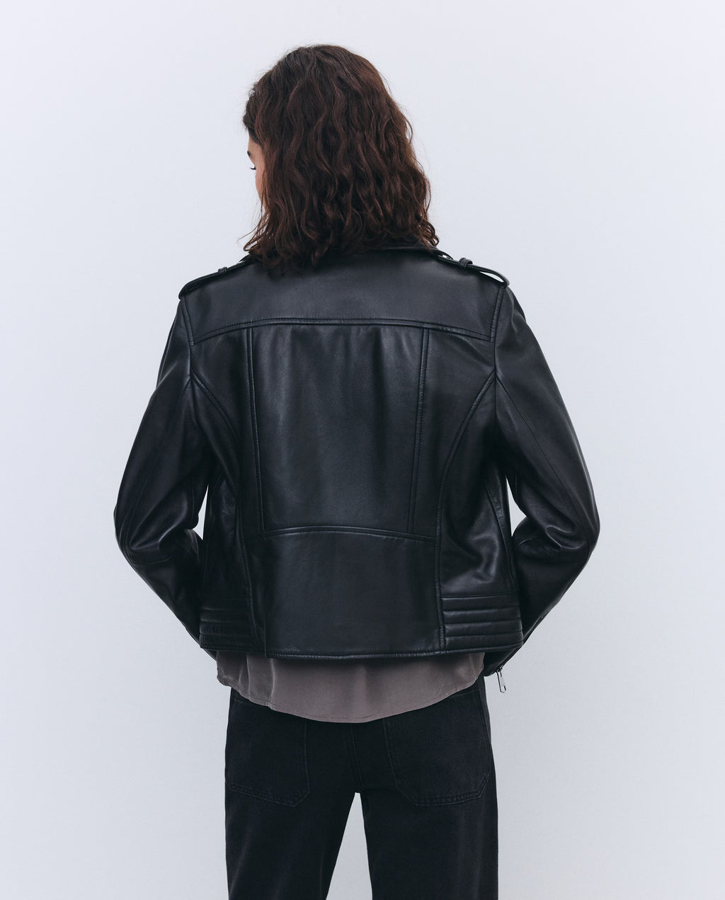 Cazadora Biker Gia Street Negro Piel
