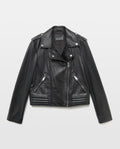 Cazadora Biker Gia Street Negro Piel