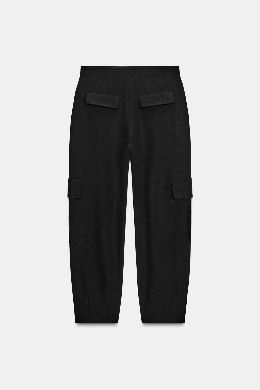 Zara Pantalón Carrot con Bolsillo Cargo - Negro