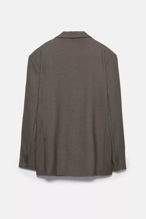 Blazer oversize marrón topo Pull&Bear