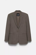 Blazer oversize marrón topo Pull&Bear