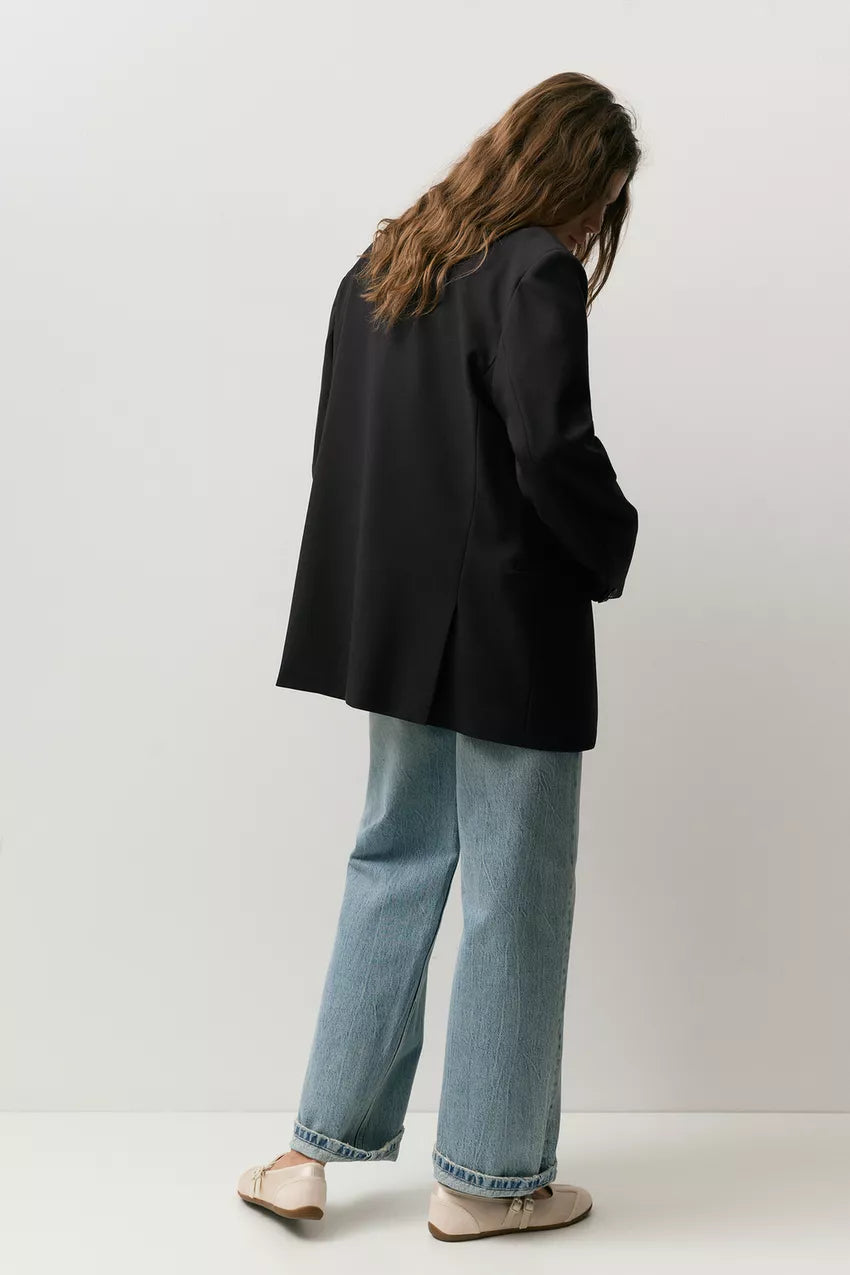 Blazer oversize negro Pull&Bear