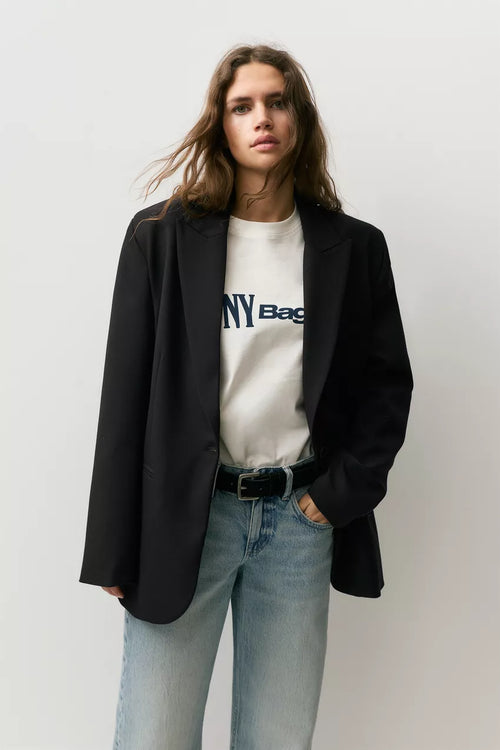 Blazer oversize negro Pull&Bear