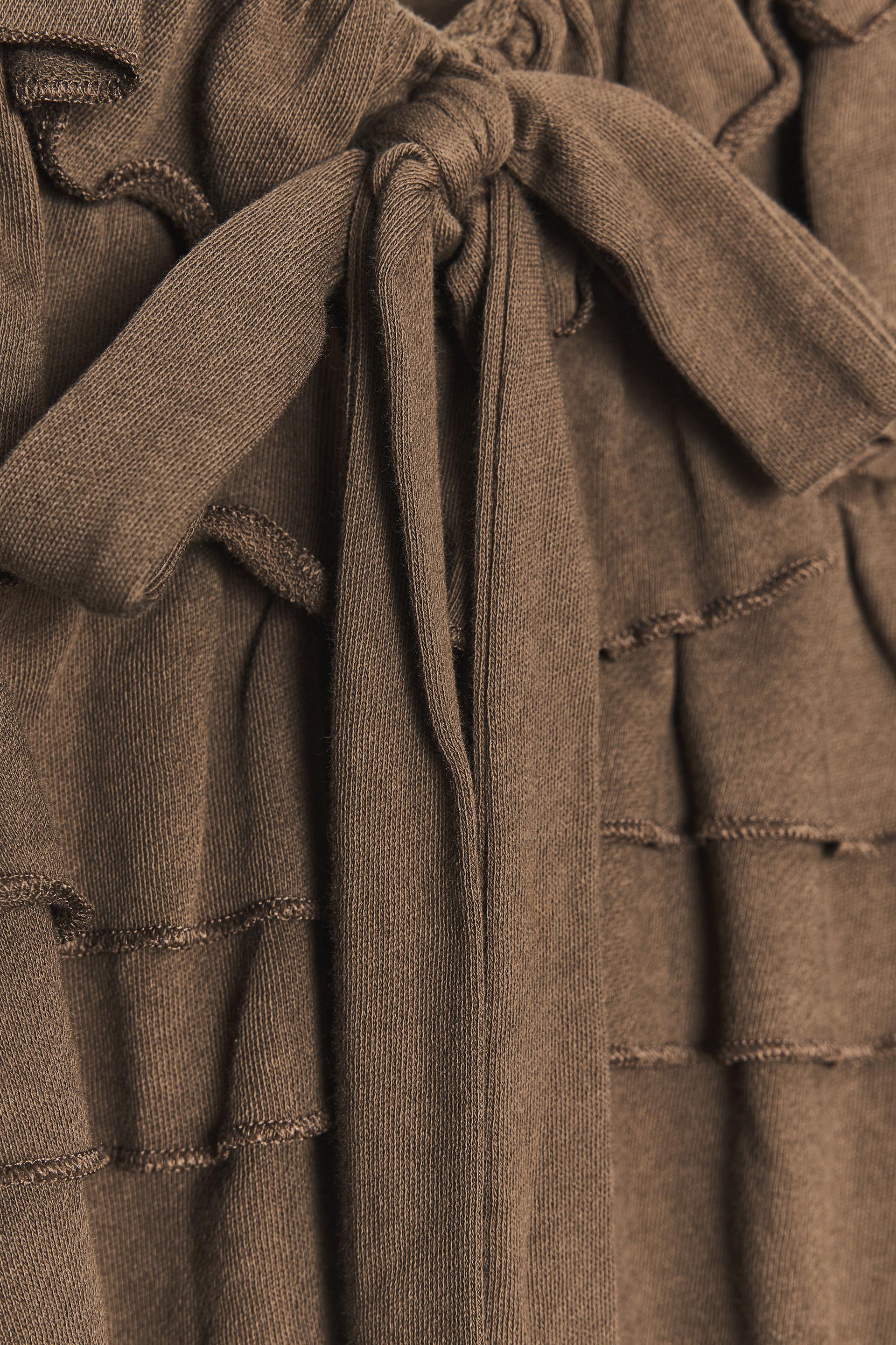 Zara Top Volantes - Marrón