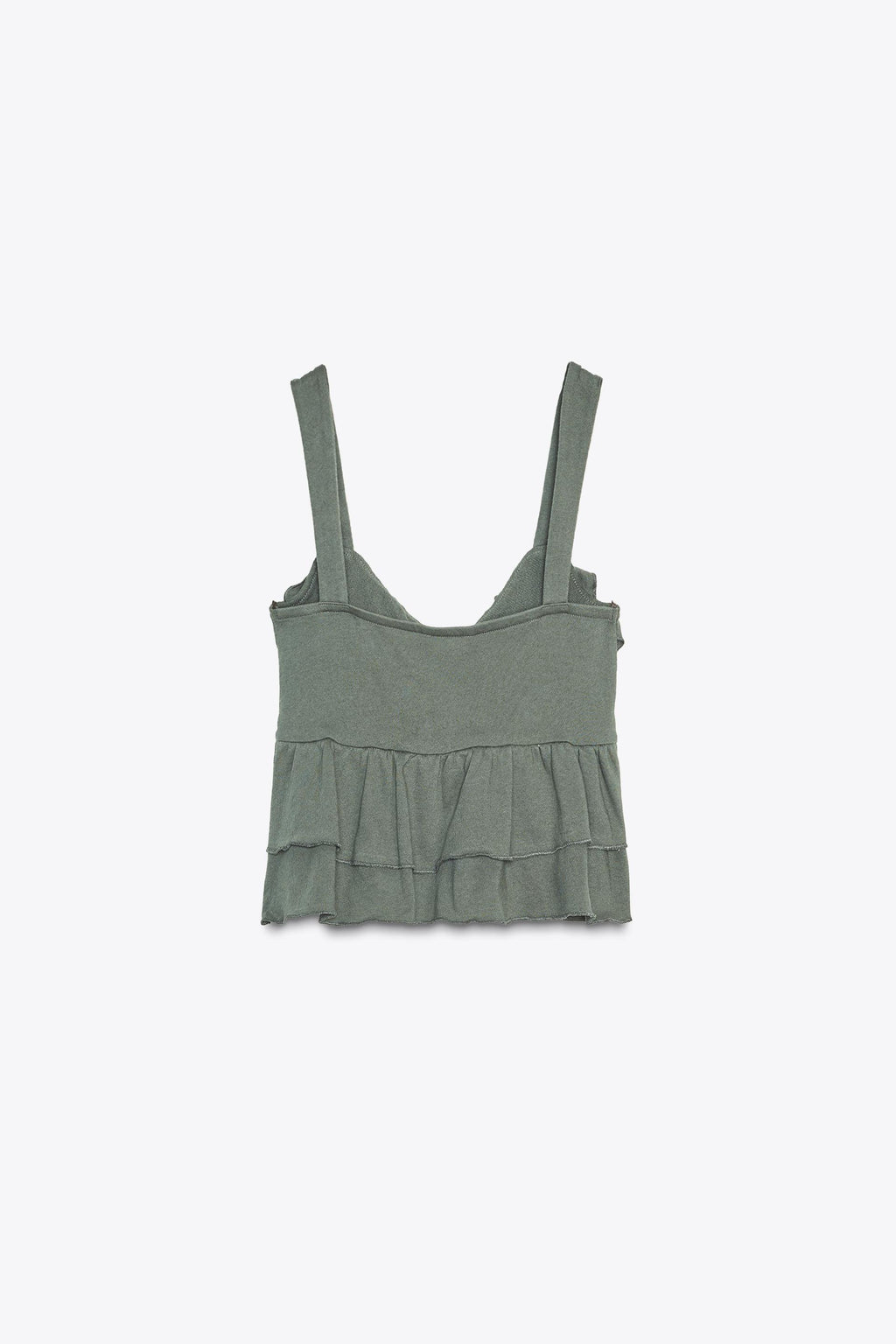 Zara Top Volantes - Verde