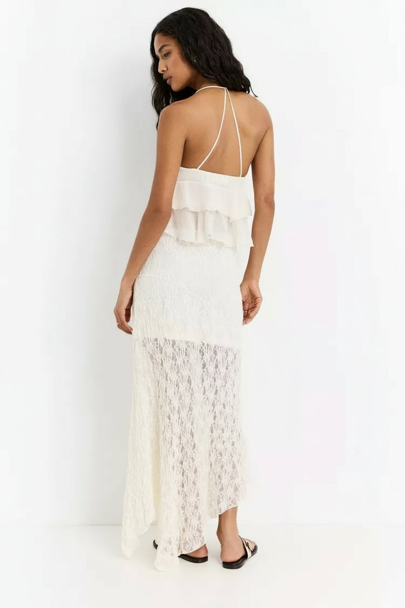 Top Volantes Lazo Blanco Pull&Bear