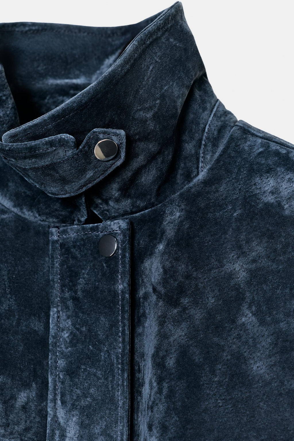 Zara Cazadora Bomber 100% Piel - Marino