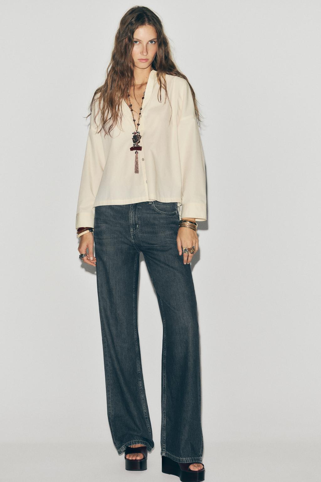 Camisa Popelín Botones - Zara Essential