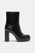 Botines tacón plataforma Pull&Bear Negro