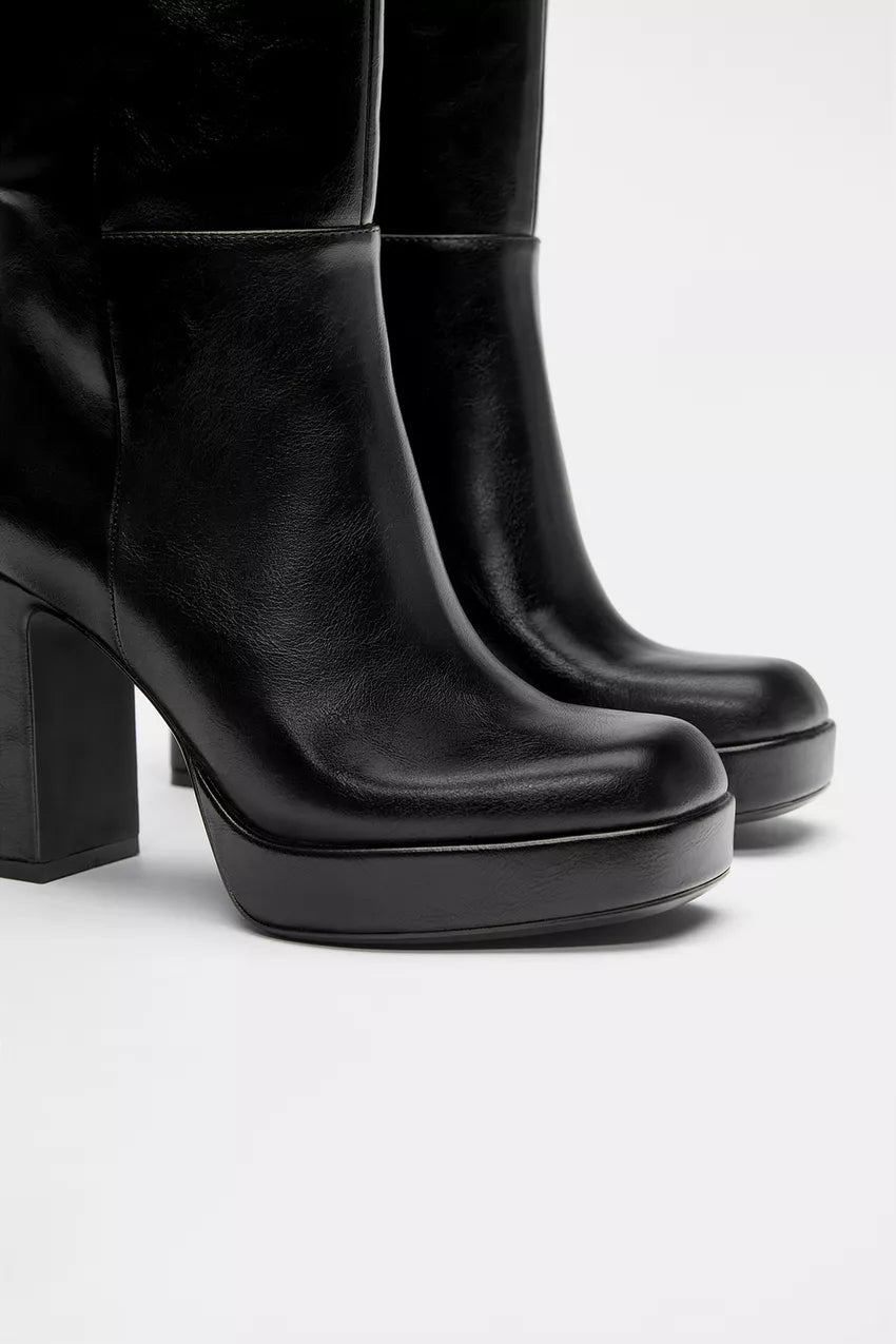 Botas altas tacón plataforma Pull&Bear