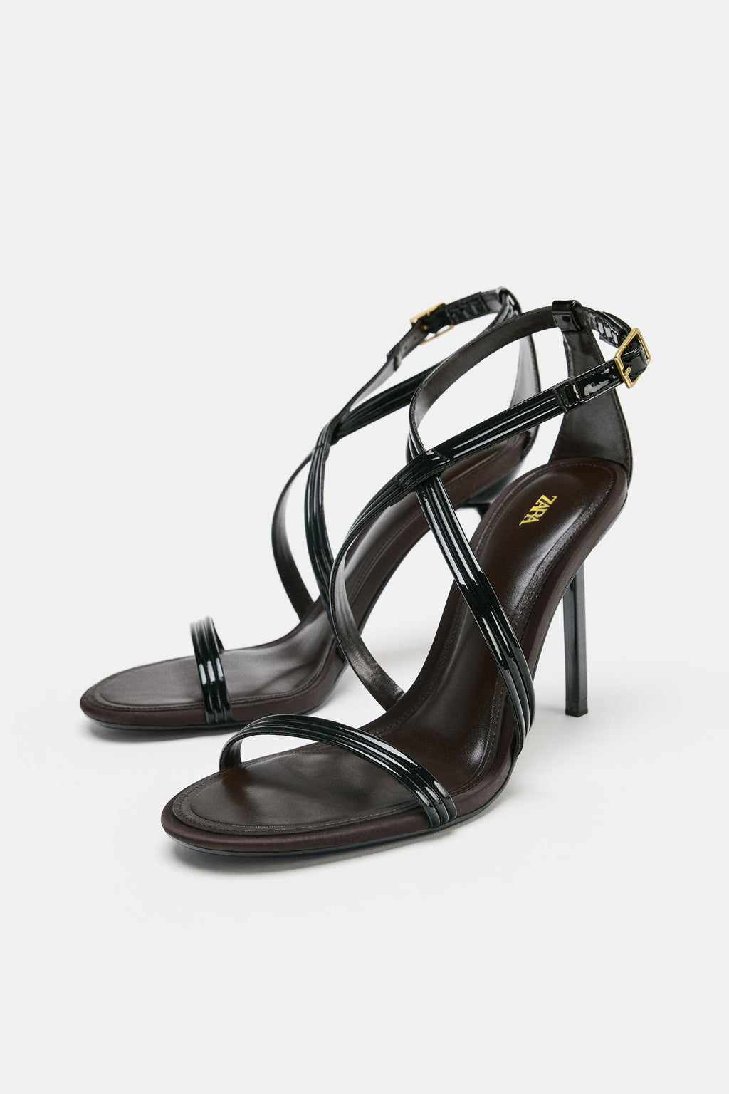 Zara Sandalia Tacón Alto - Negro