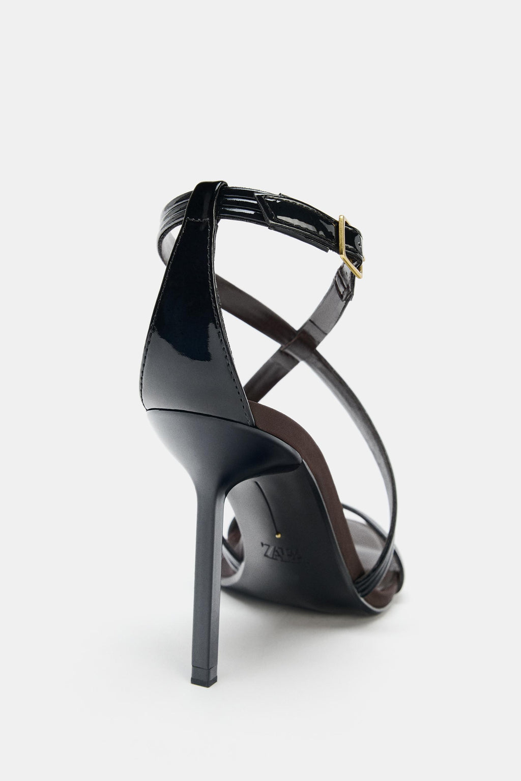 Zara Sandalia Tacón Alto - Negro