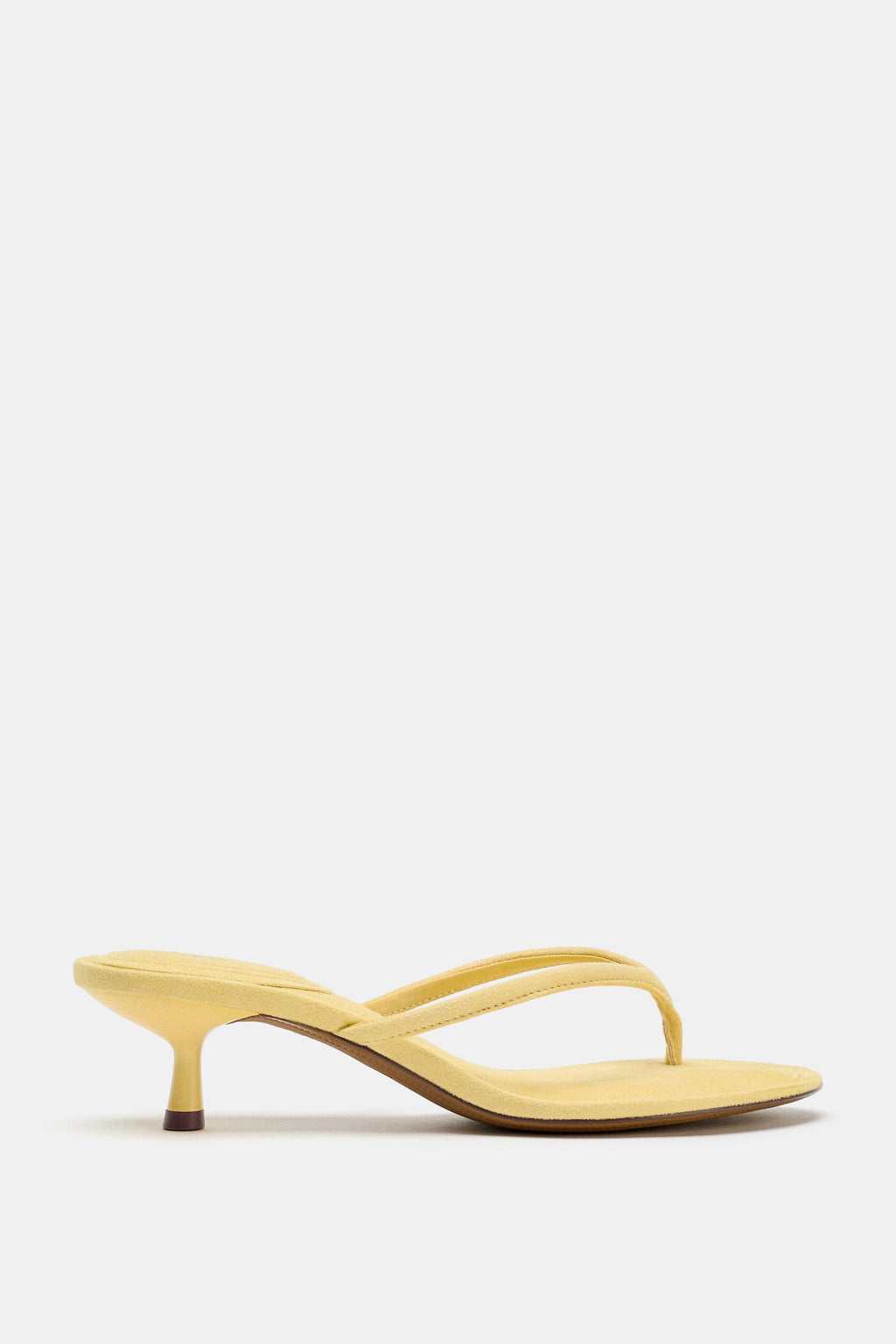 Zara Sandalia Kitten Efecto Soft - Amarillo
