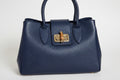 Bolso Bambú Gigi by Gia — Piel Bovina Azul Navy