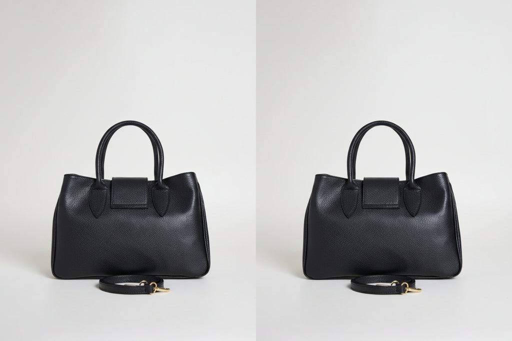 Bolso Bambú Gigi by Gia — Piel Bovina Negro