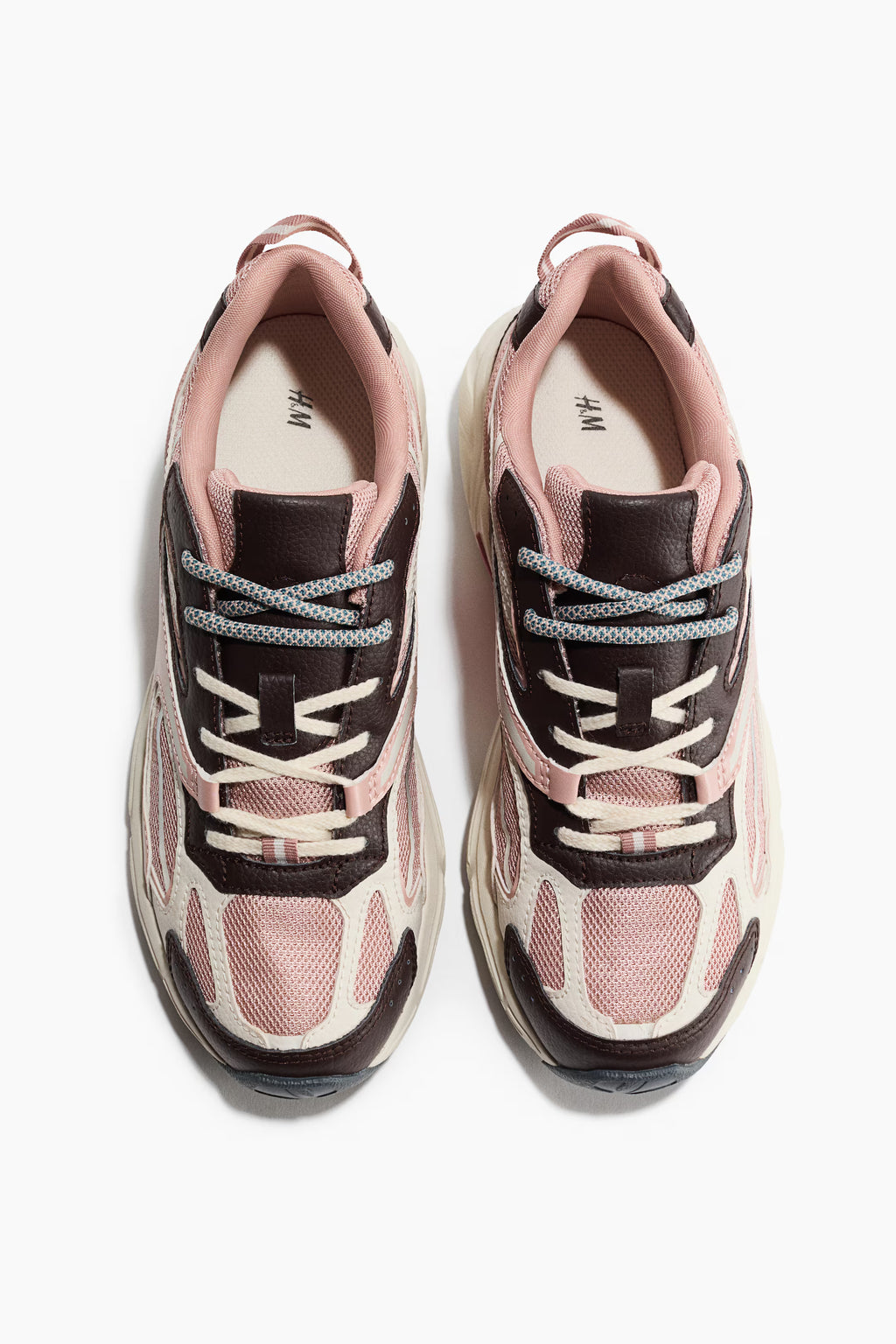Zapatillas deportivas con suela gruesa HM Rosa y Chocolate