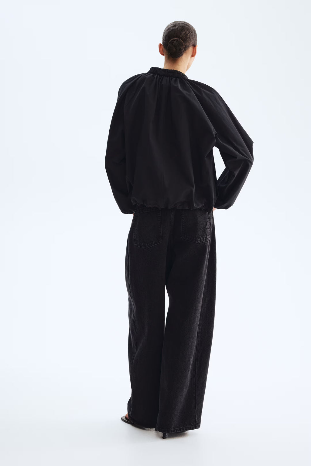 Cazadora bomber fruncida HM Negro