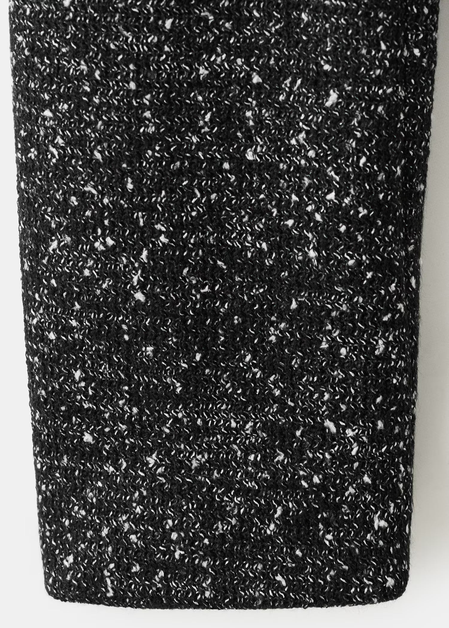 Chaqueta Mango de punto jaspeado negra