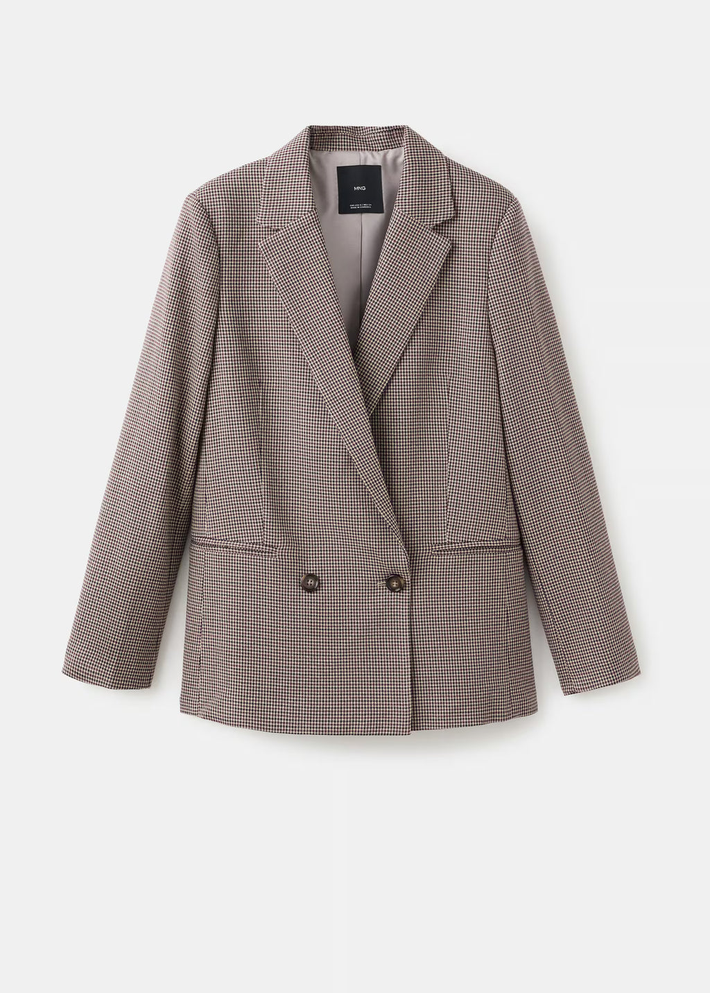 Blazer cruzada micro pata de gallo Mango