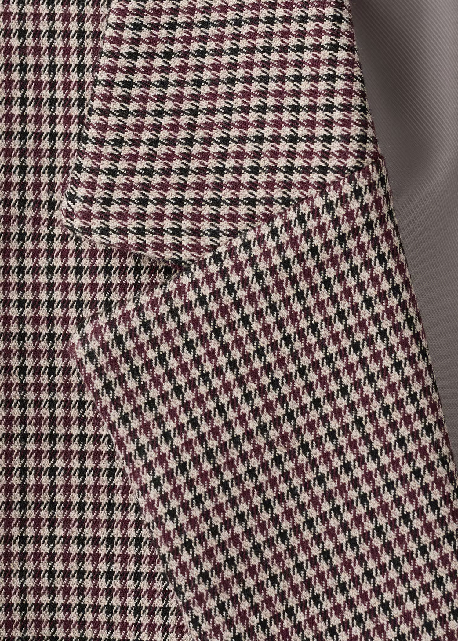 Blazer cruzada micro pata de gallo Mango