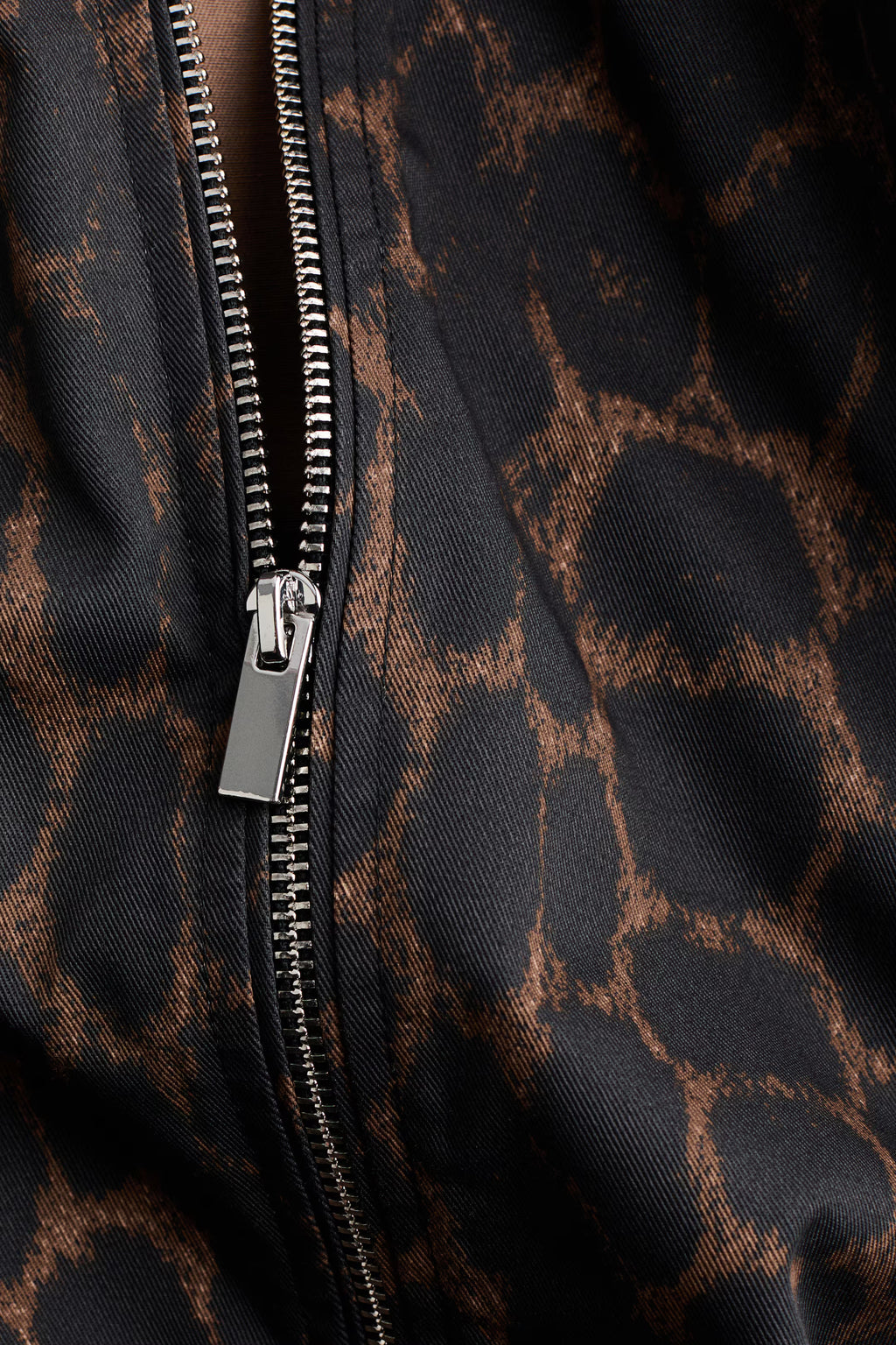 Cazadora bomber fruncida HM Marrón Leopardo