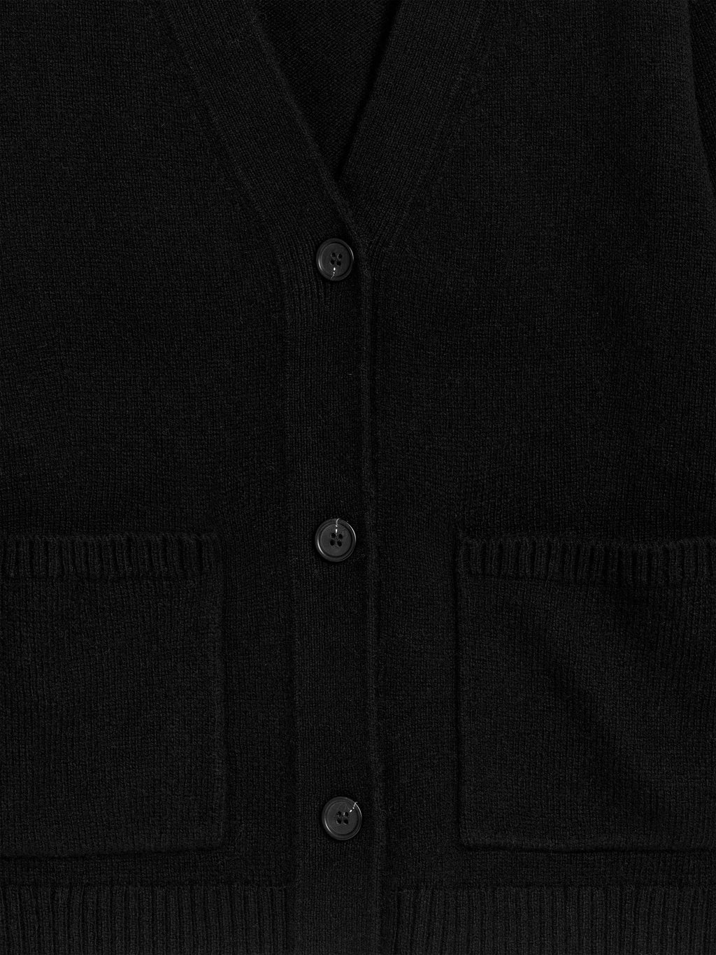 Cardigan Bruma Negro Lana Fina 100%