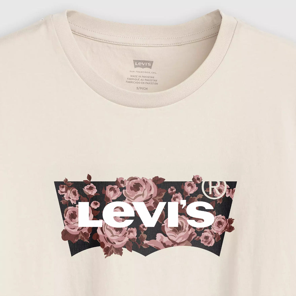 Levi's Camiseta Perfect Logo Plus - Rose Fill Egret