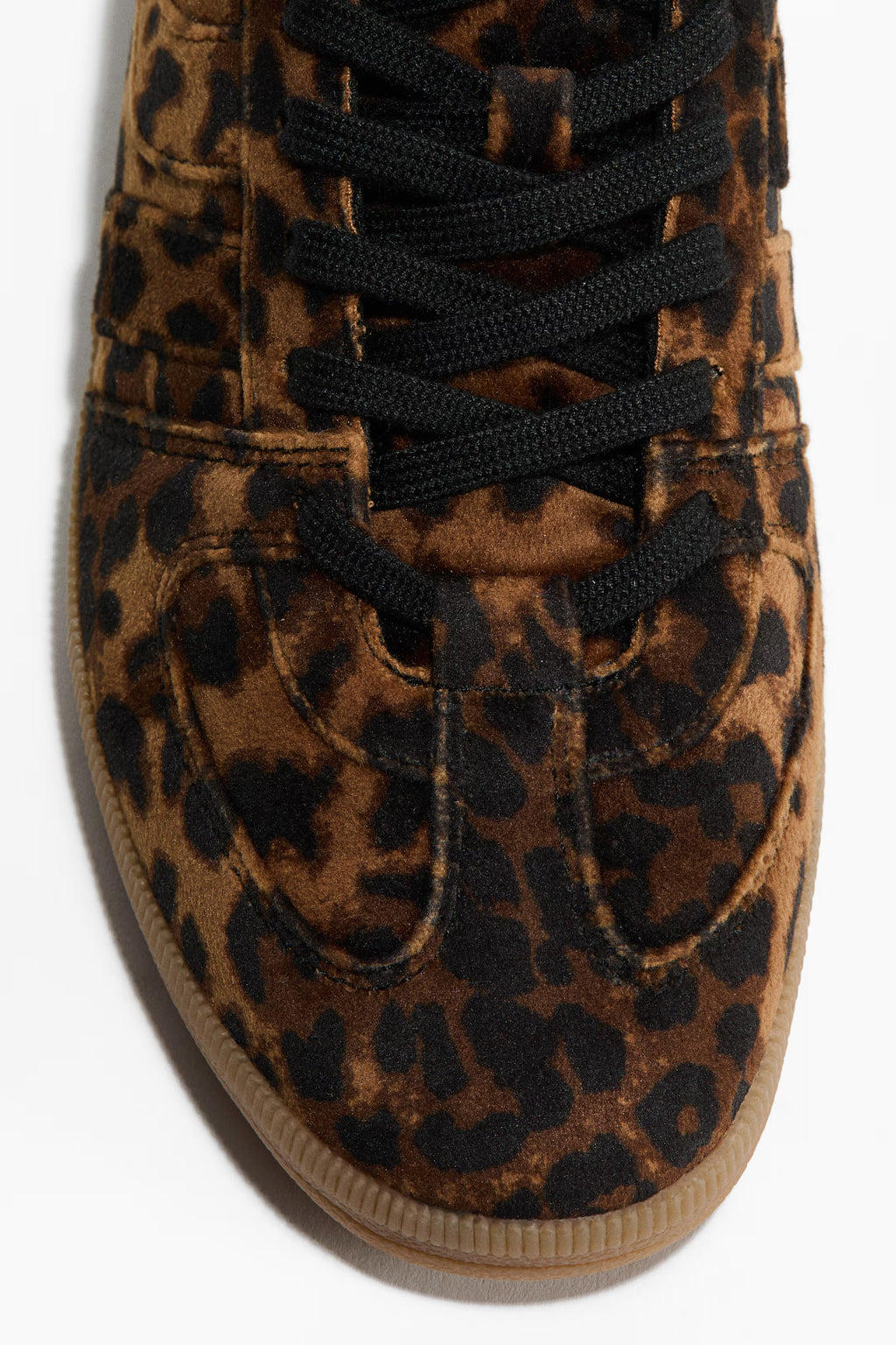 Zapatillas deportivas con collarín acolchado y cordones H&M Animal print leopardo marrón