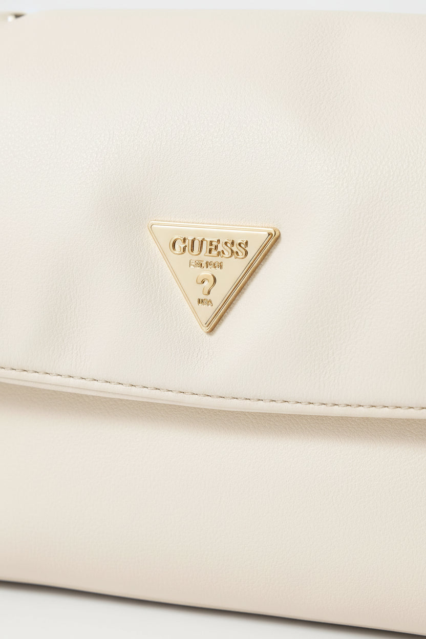 Guess SUNETRA CONVERTIBLE XBODY FLAP - Bandolera - bone