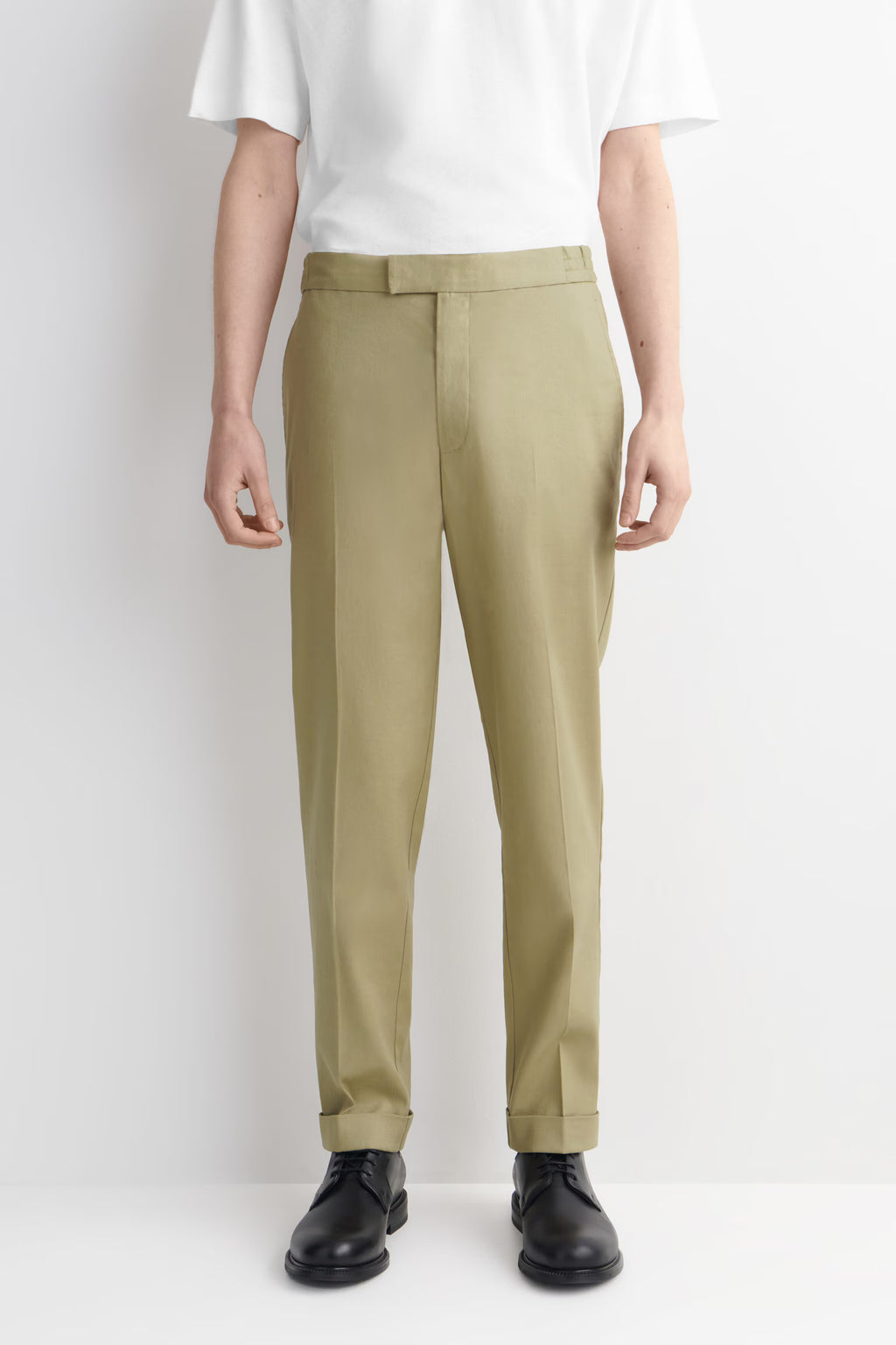 Pantalón de Lino y Algodón Slim Fit Straight Leg