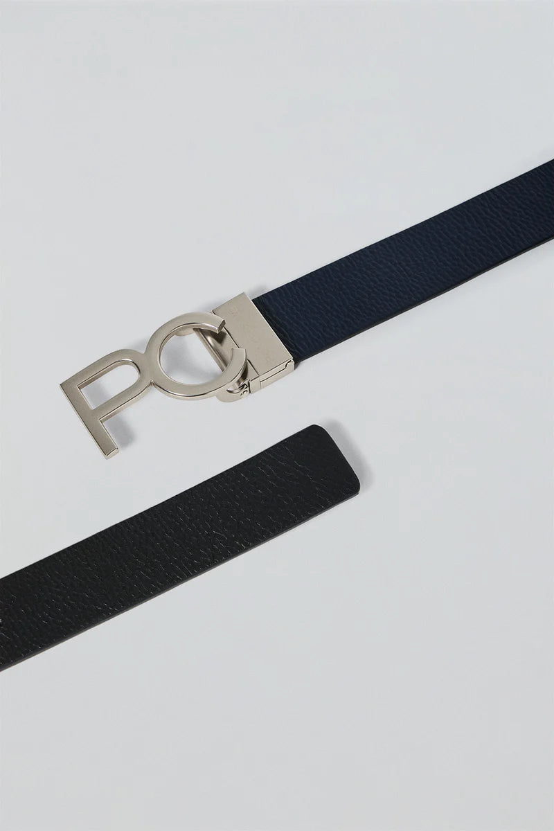 Cinturón Bennet Reversible Azul Marino y Negro - Polo Club