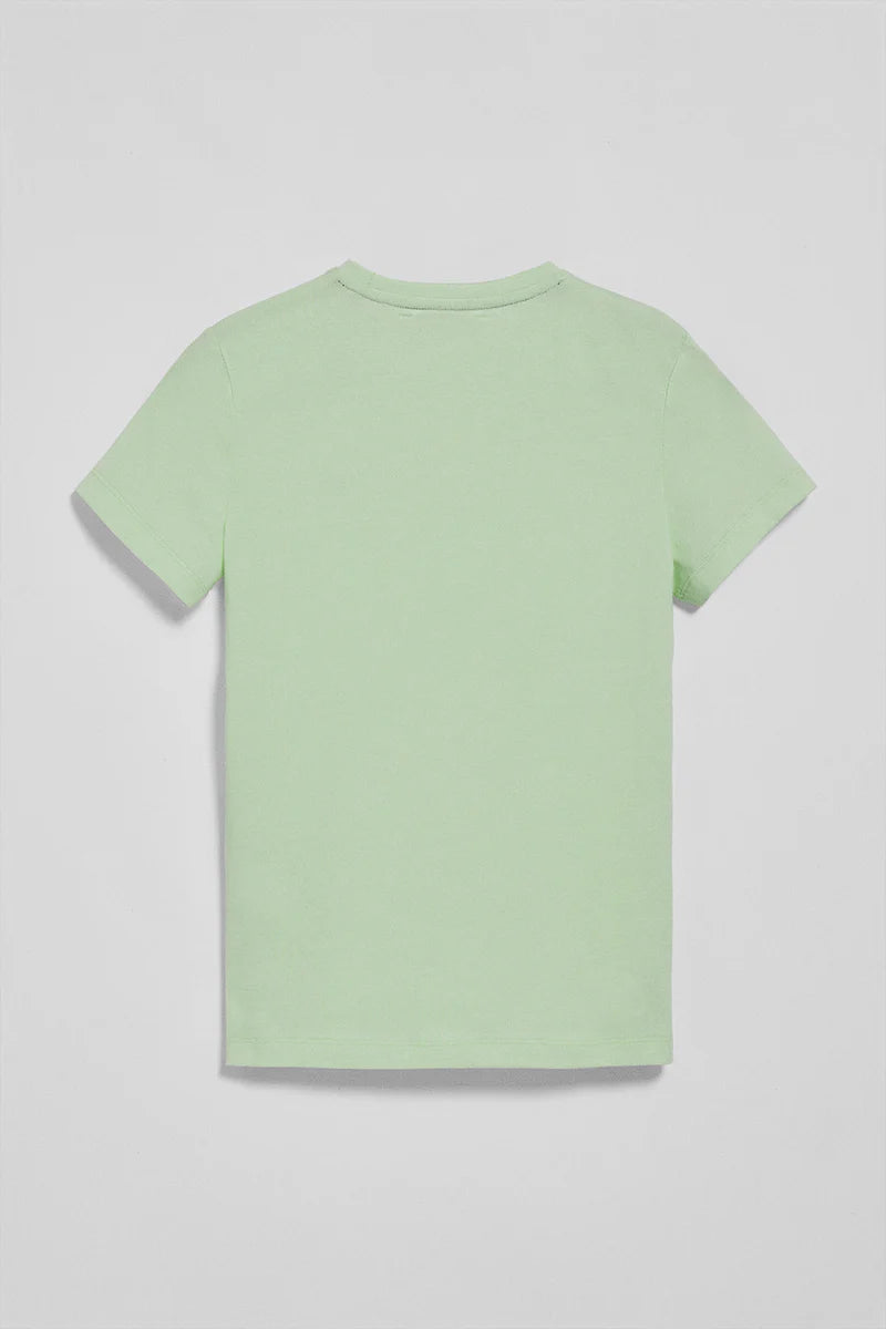 Camiseta Básica Color Menta con Logo Engomado Polo Club