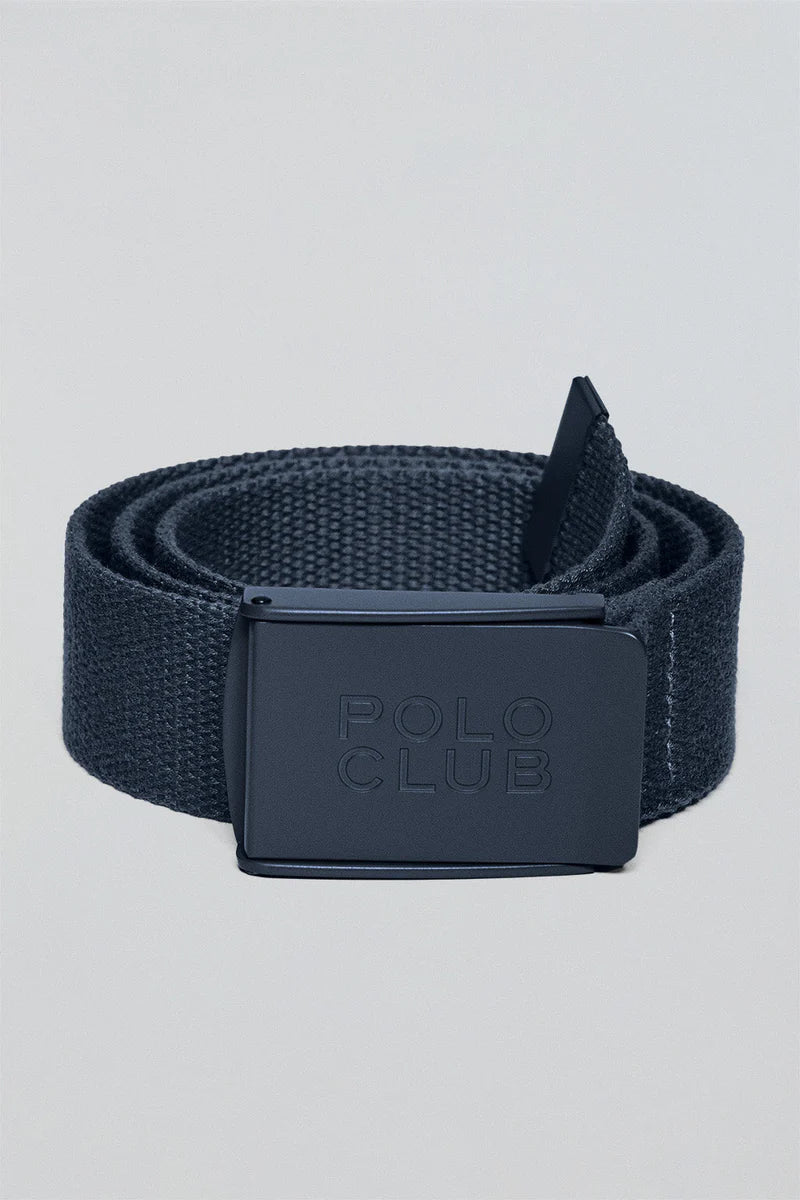 Cinturón Brahim Canvas Azul Marino con Hebilla Logotipada