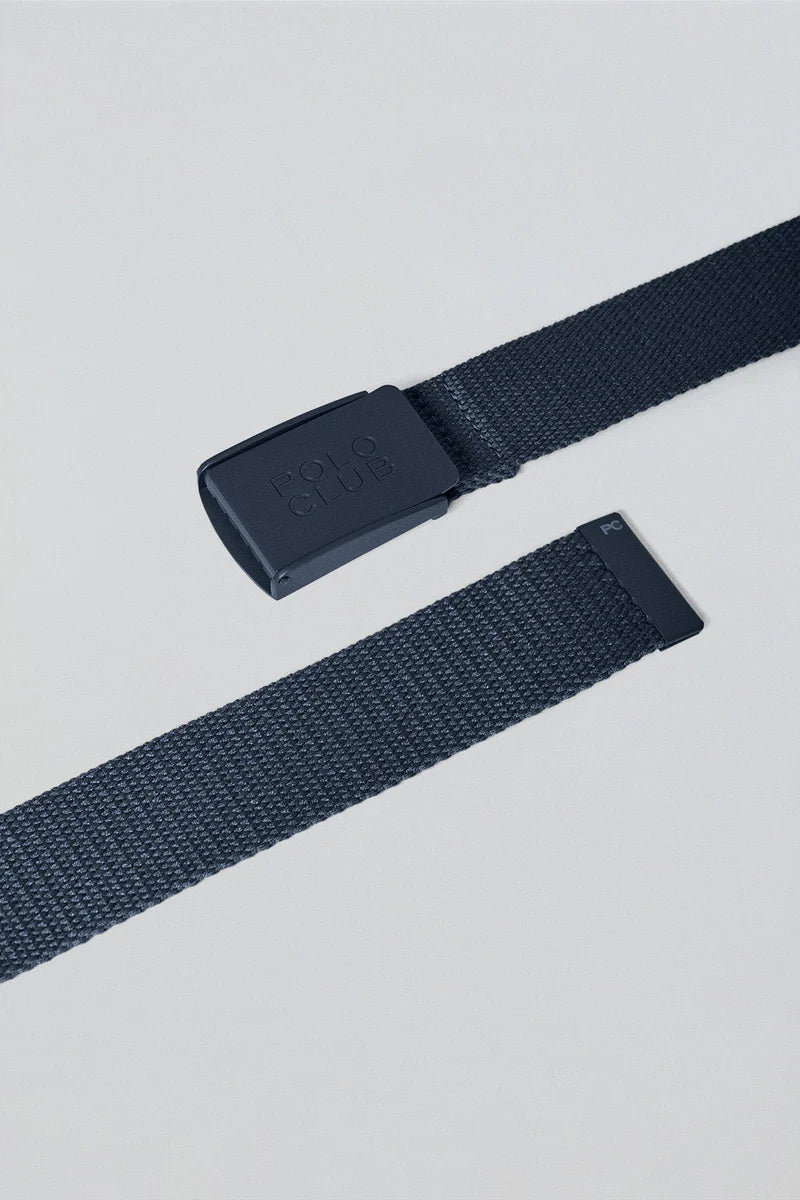 Cinturón Brahim Canvas Azul Marino con Hebilla Logotipada