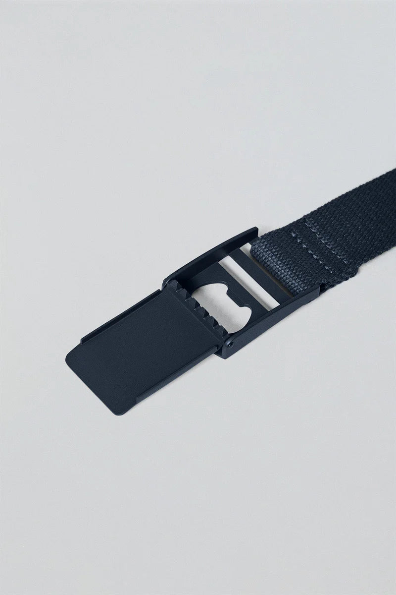 Cinturón Brahim Canvas Azul Marino con Hebilla Logotipada