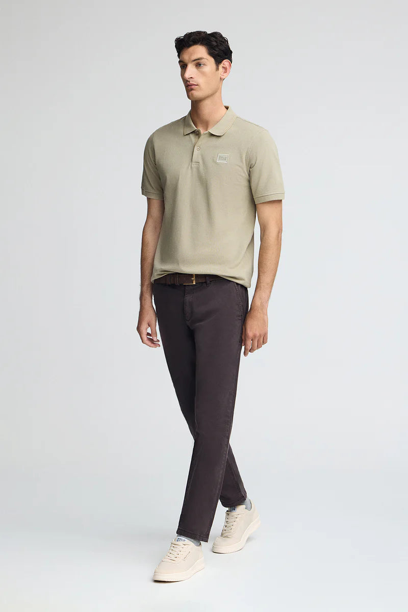 Polo piedra de piqué con parche Polo Club