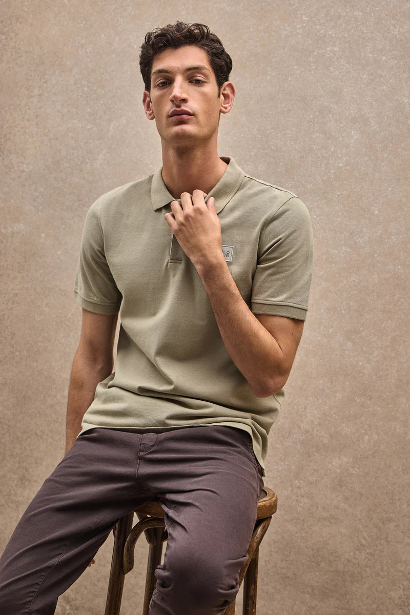 Polo piedra de piqué con parche Polo Club