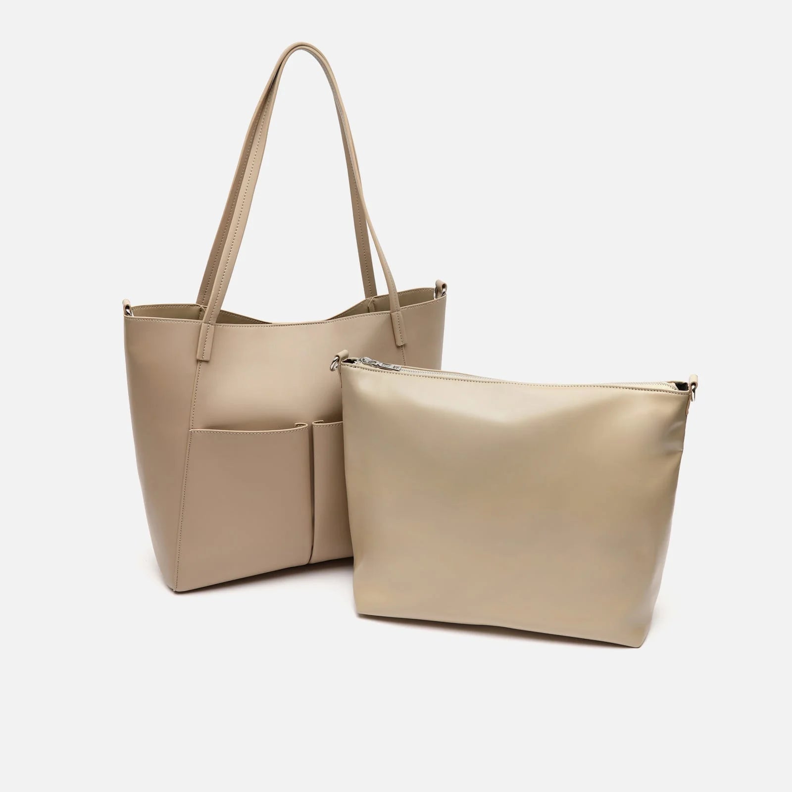 Bolso shopper grande Tocro Beige