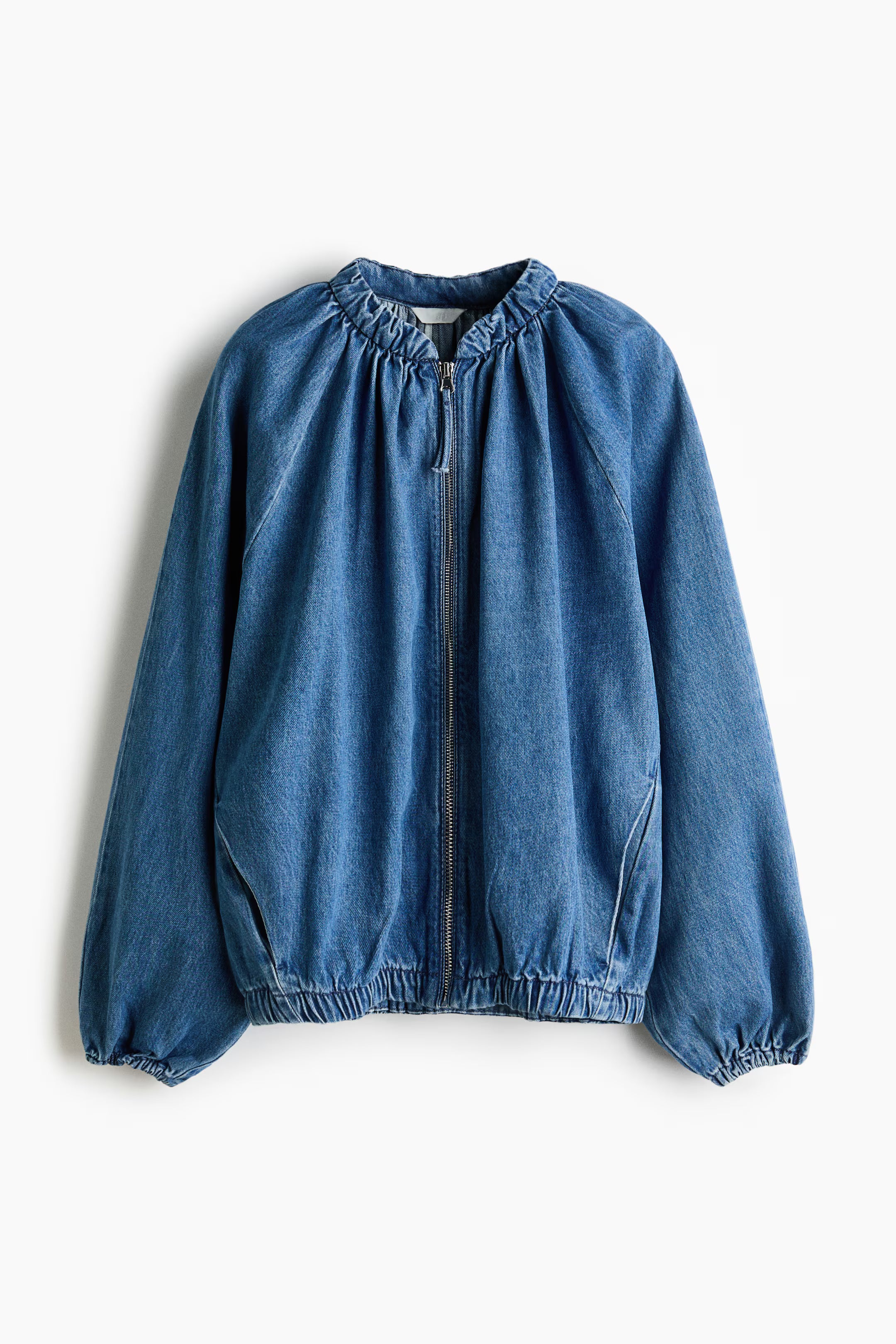 Cazadora bomber fruncida HM Azul Denim
