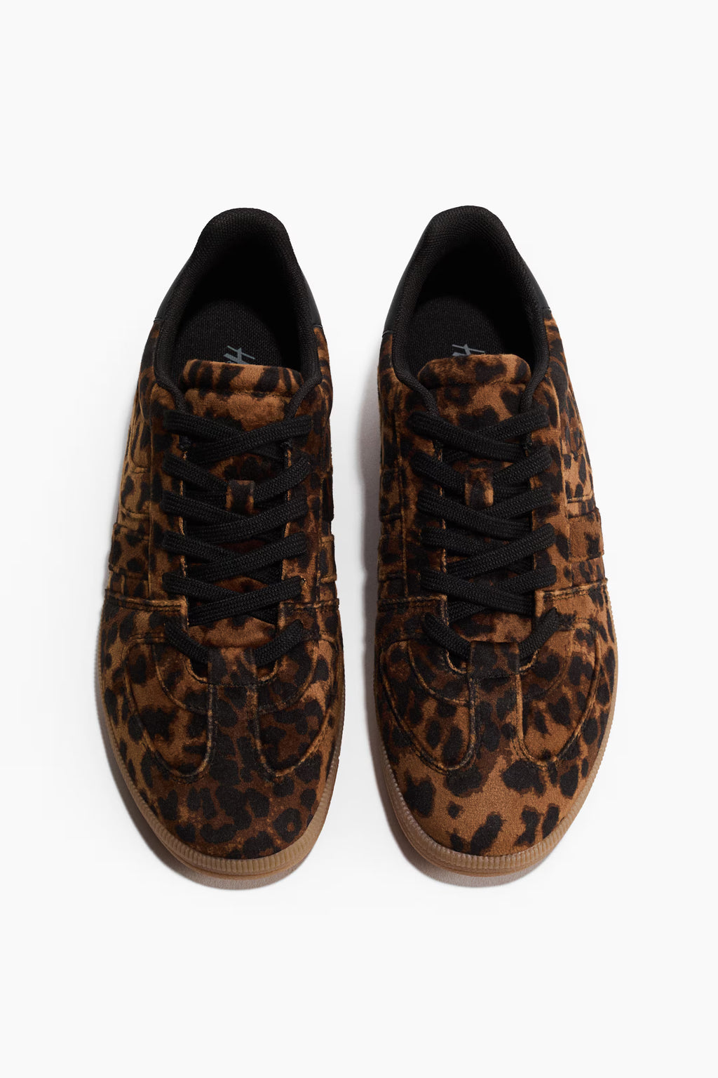 Zapatillas deportivas con collarín acolchado y cordones H&M Animal print leopardo marrón