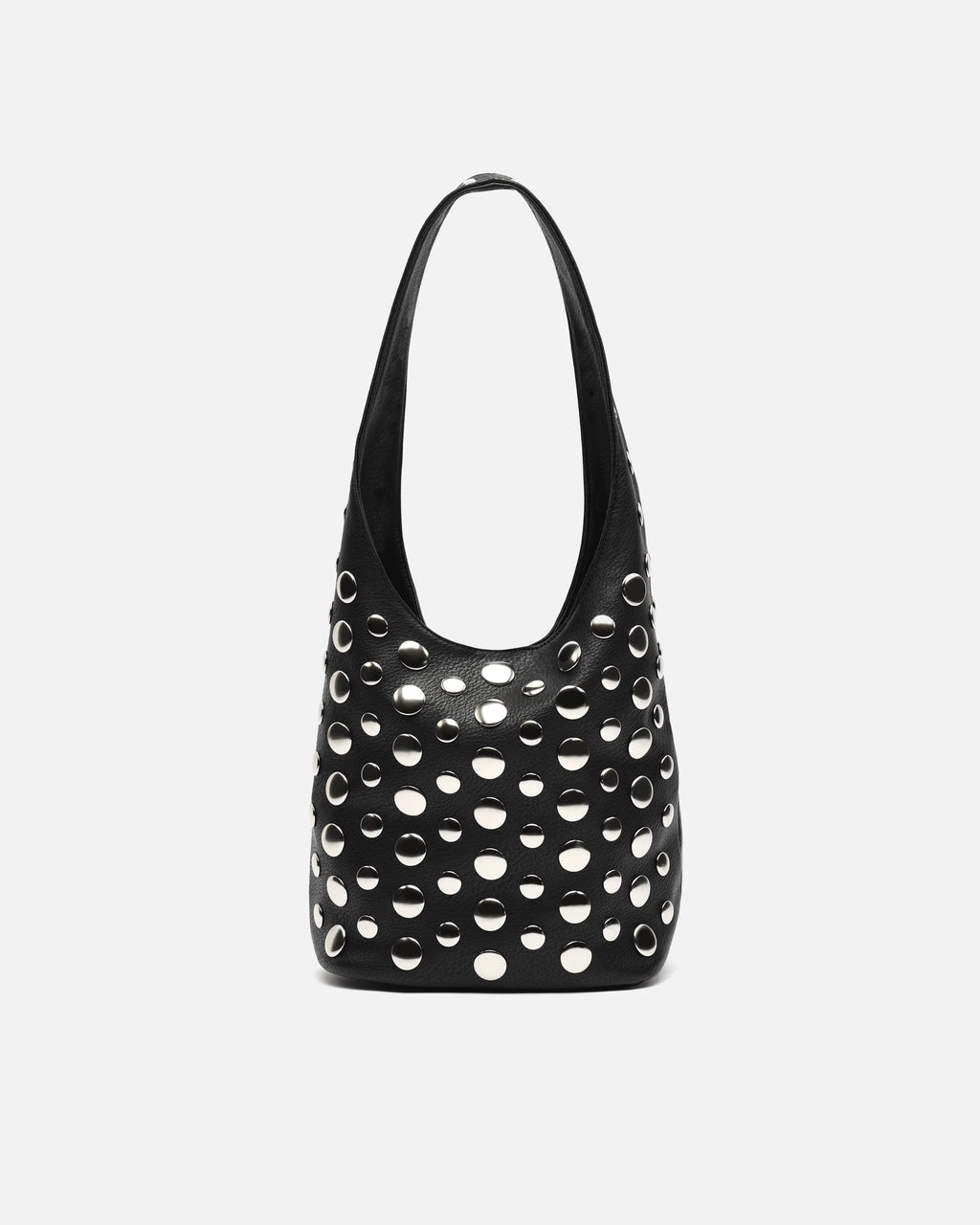 Bolso de hombro pequeño con detalles metálicos Tudi - Negro