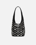 Bolso de hombro pequeño con detalles metálicos Tudi - Negro
