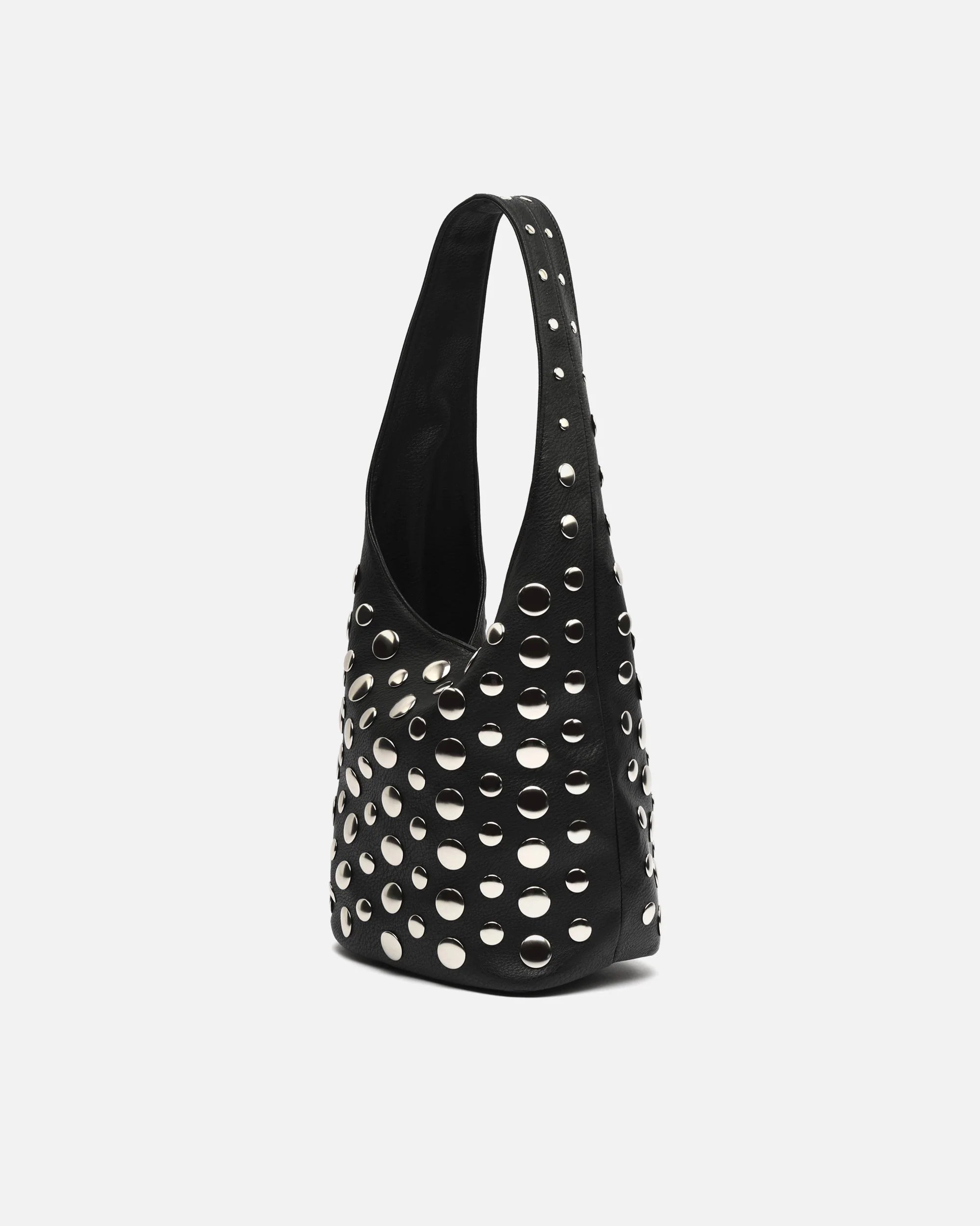 Bolso de hombro pequeño con detalles metálicos Tudi - Negro