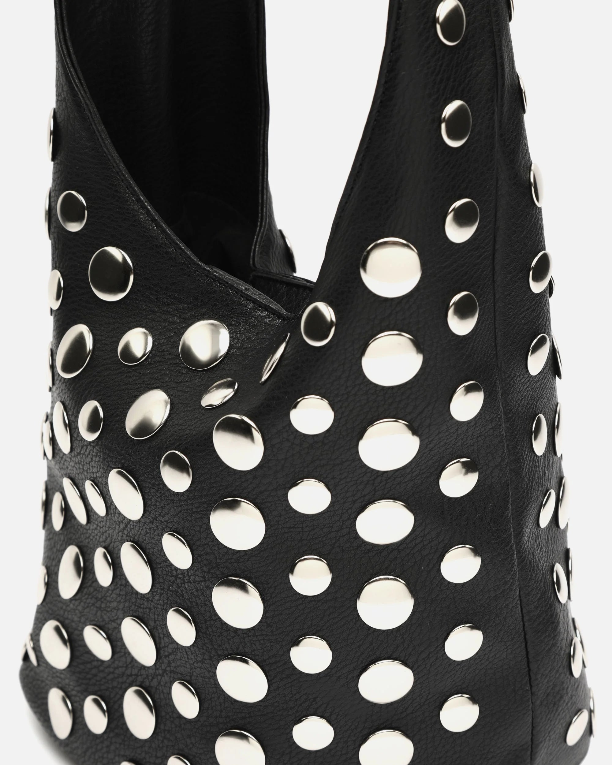 Bolso de hombro pequeño con detalles metálicos Tudi - Negro