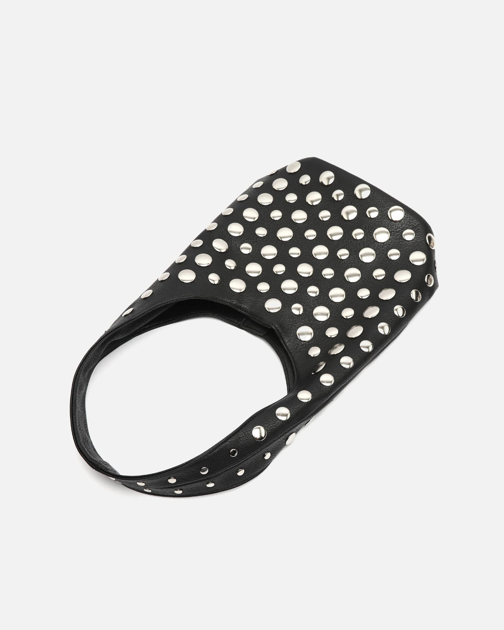 Bolso de hombro pequeño con detalles metálicos Tudi - Negro