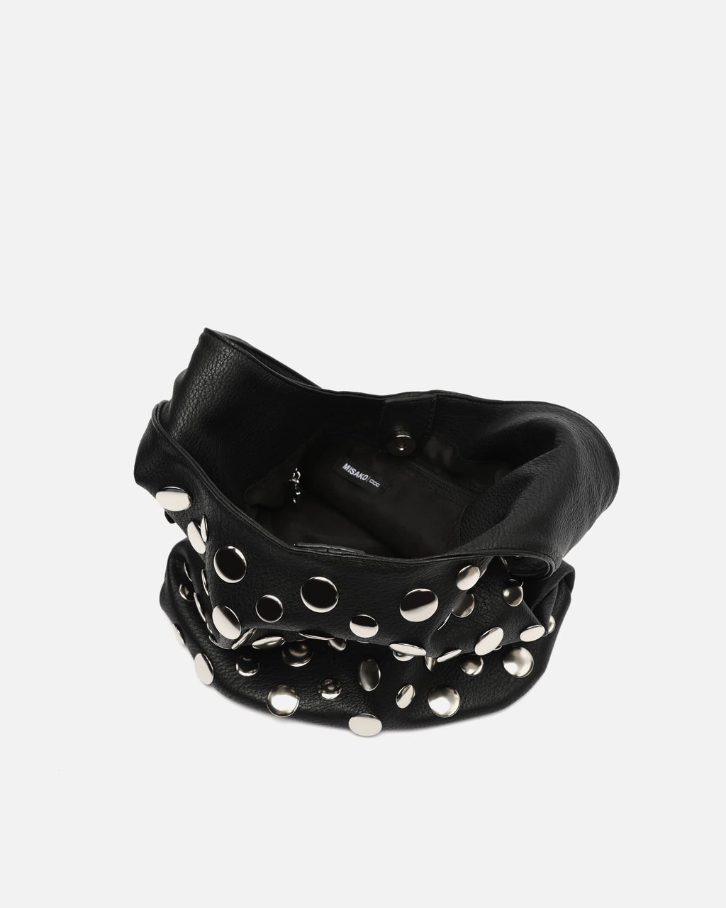 Bolso de hombro pequeño con detalles metálicos Tudi - Negro