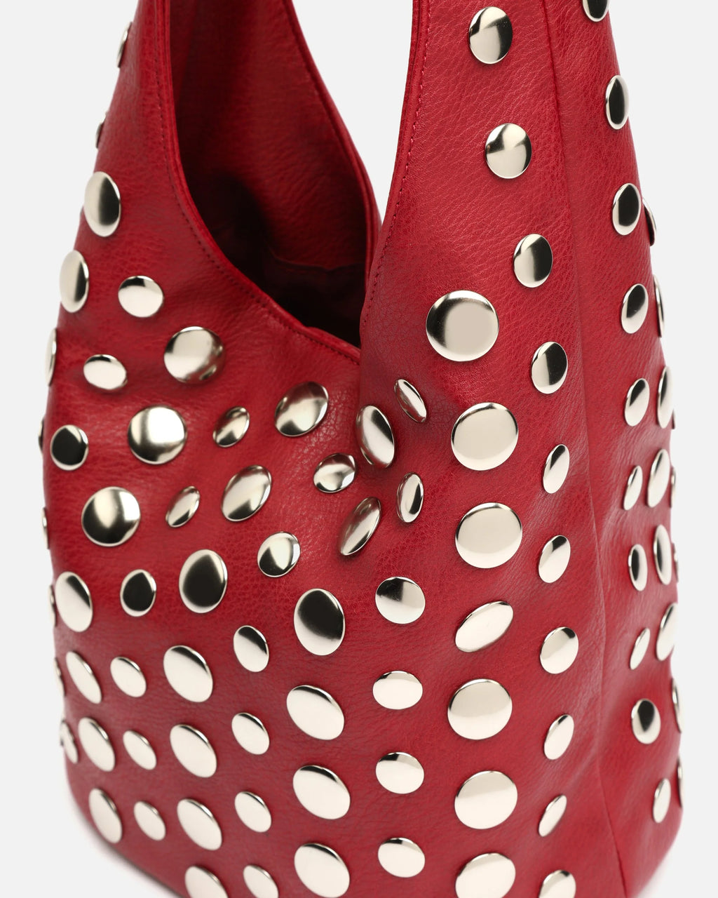 Bolso de hombro pequeño con detalles metálicos Tudi - Burdeos