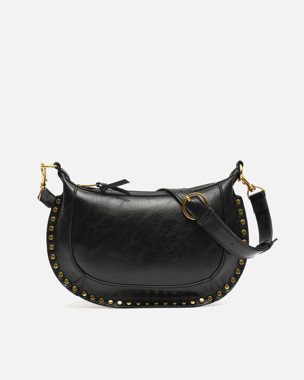 Bolso bandolera pequeño con detalles metálicos - Negro