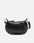 Bolso bandolera pequeño con detalles metálicos - Negro