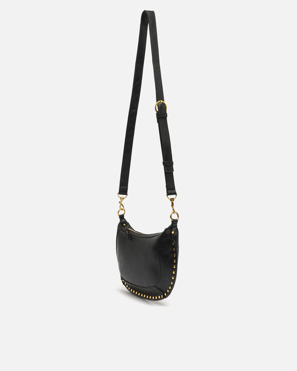 Bolso bandolera pequeño con detalles metálicos - Negro